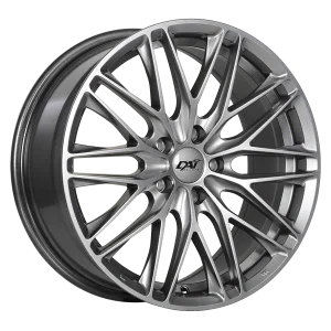 Dai Alloys – Craze – Gunmetal – 16″x7″ 40mm – All weather Wheels – DW10416001